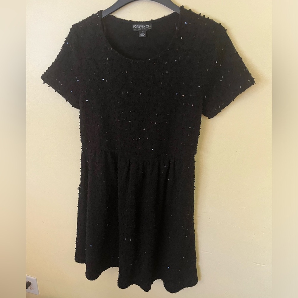 Forever 21 Plus Black Sequin Dress 2X